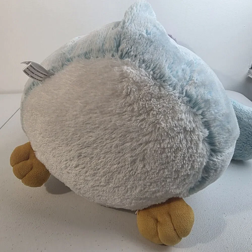 16” Aurora World Plush Blue Penguin Winter Hat W/ Purple Pom Pom Stuffed Animal